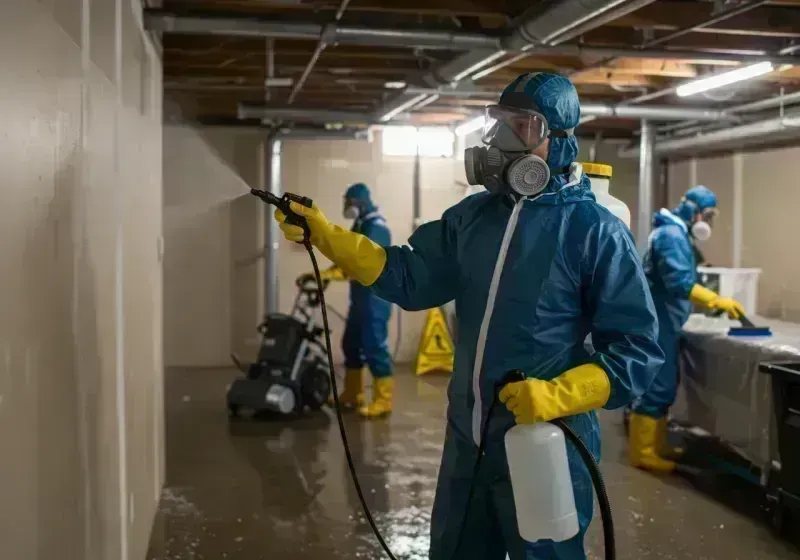 Basement Sanitization and Antimicrobial Treatment process in Fairview Heights, IL