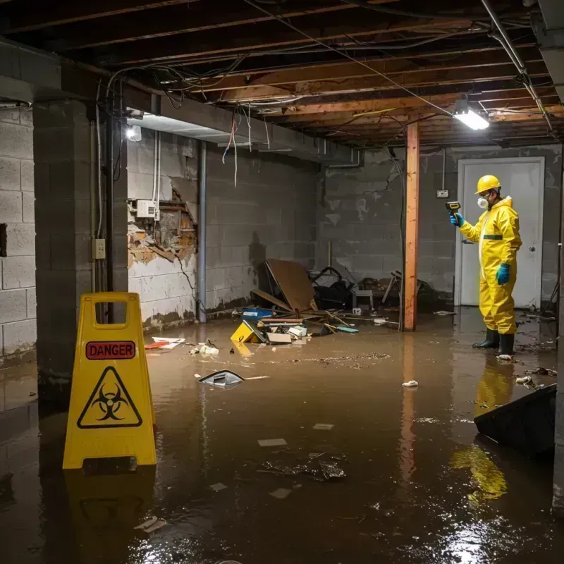 Flooded Basement Electrical Hazard in Fairview Heights, IL Property